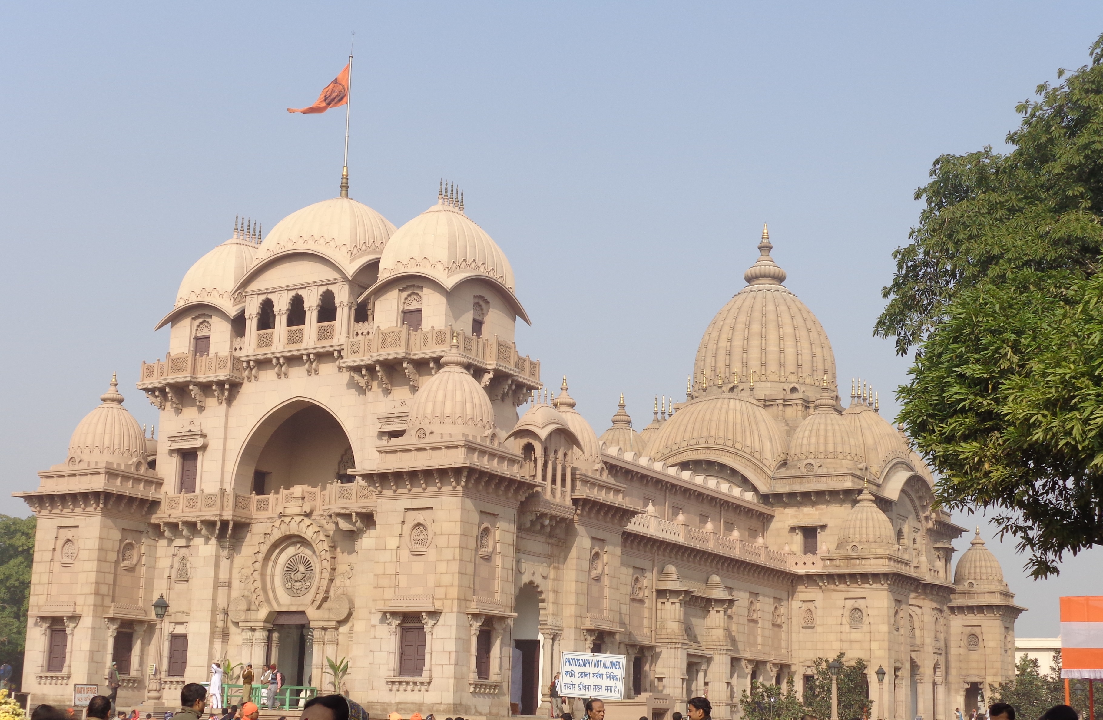 Beautiful photograph showing the main view of Belur Math in Kolkata