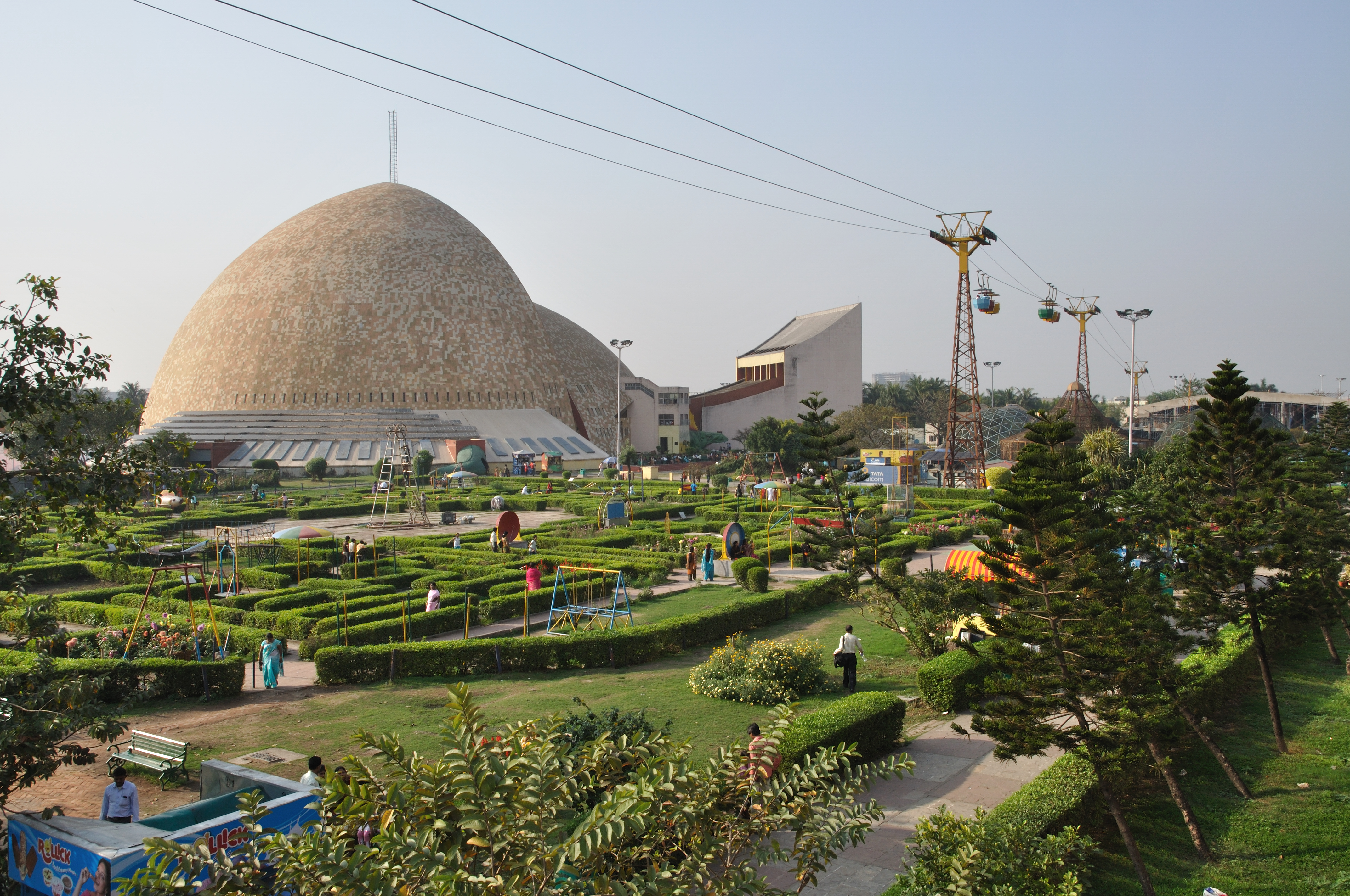 Beautiful photograph showing the main view of Science City Museum in Kolkata